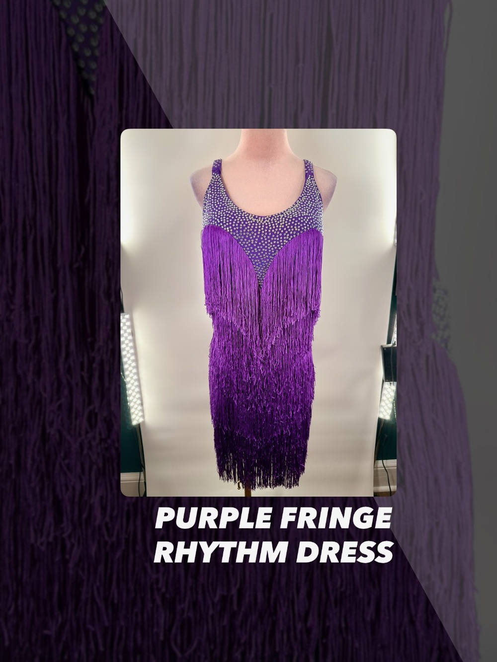EUC Purple Fringe Rhythm Dress